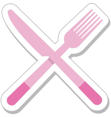 Çatal bıçak Düz Vektör Simgesi