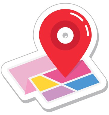 gps düz vektör simgesi