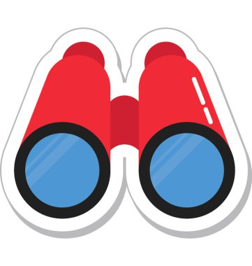 Dürbün düz vektör simgesi