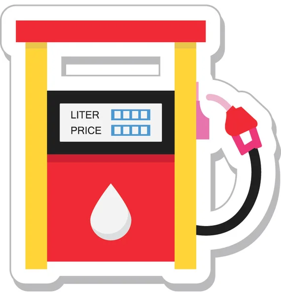 Vektorikon För Bensinstationer — Stock vektor