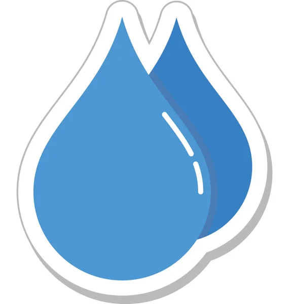 Wassertropfen Vektor Symbol — Stockvektor