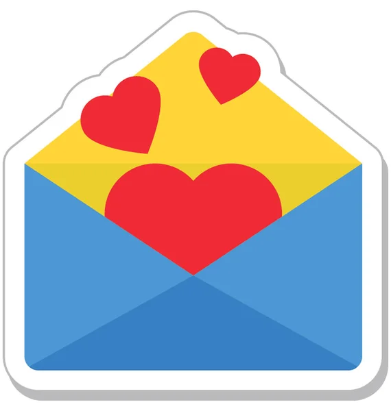 Amor Carta Vector Icono — Archivo Imágenes Vectoriales