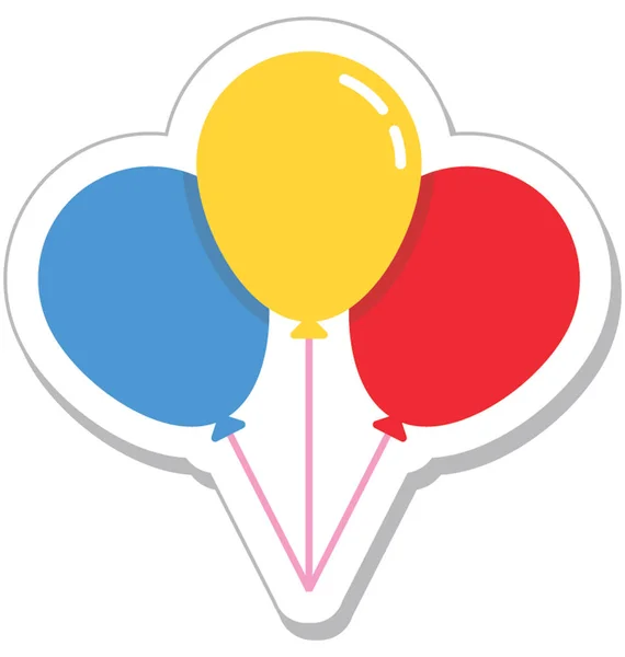 Globos Vector Plano Icono — Archivo Imágenes Vectoriales