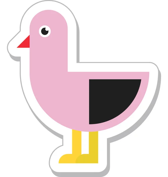 Ente Flache Vektor Symbol — Stockvektor