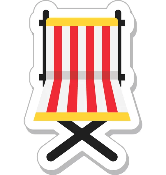 Krzesło Płaska Ikona Wektora — Wektor stockowy