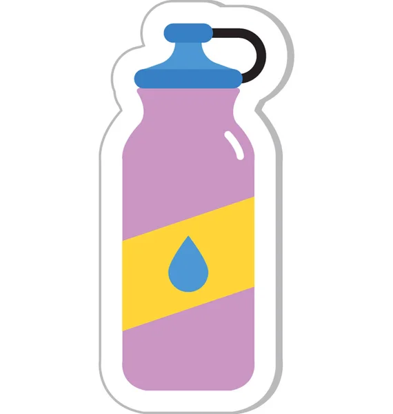 Botella Agua Vector Icono — Vector de stock