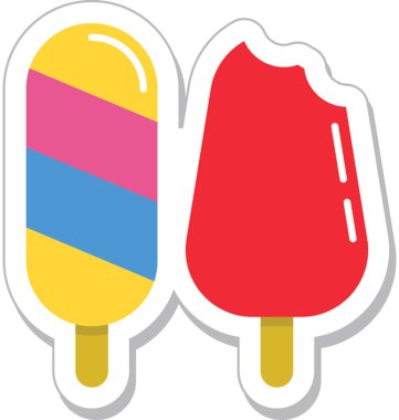 Buzlu şeker düz vektör simgesi