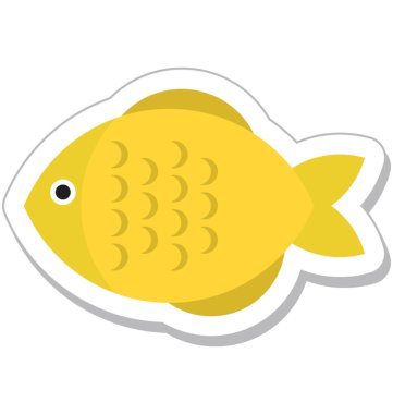 Balık Düz Vektörü Simgesi