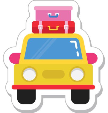 Otomobil Düz Vektör Simgesi