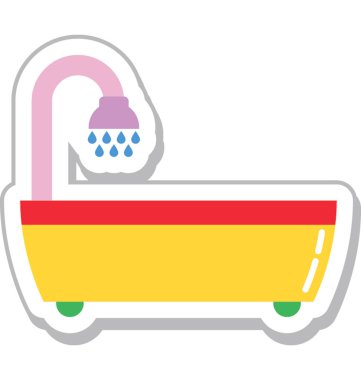 Banyo küveti vektör simgesi