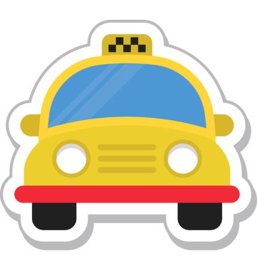 Taksi Düz Vektör Simgesi