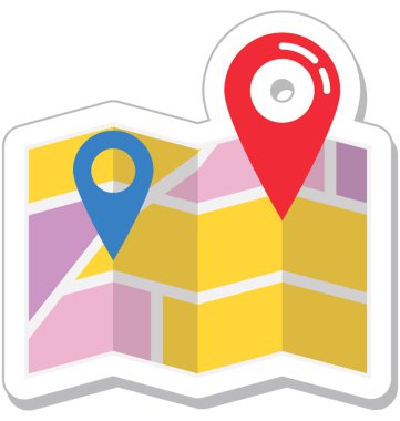 gps düz vektör simgesi