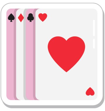 Kalp kart vektör simgesi