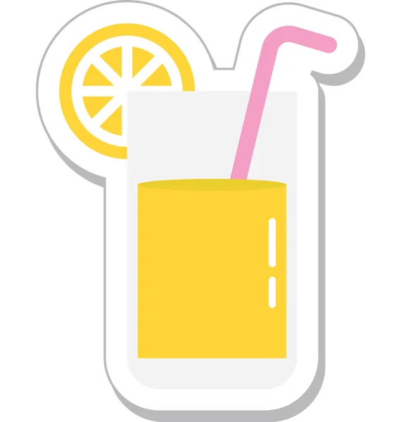 Lemonade Flat Vector Icon — Stock Vector