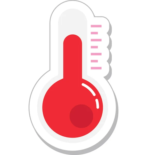Ikona Wektora Płaskiego Termometru — Wektor stockowy