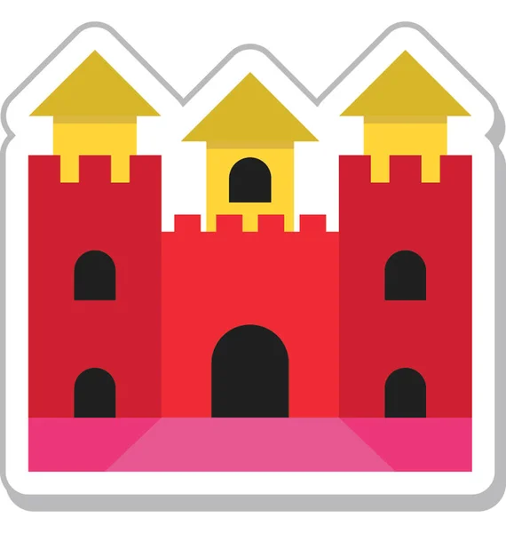 Schloss Flache Vektor Symbol — Stockvektor