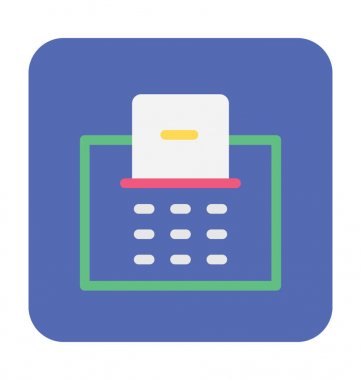 Fatura makine vektör simgesi