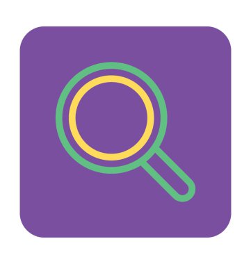 Büyüteç düz vektör simgesi