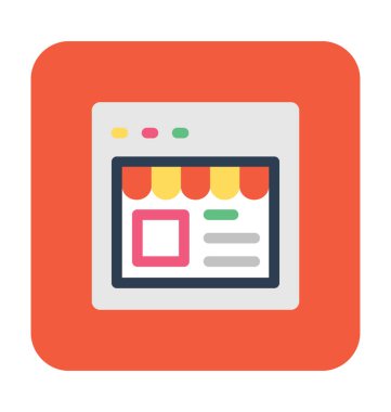 çevrimiçi depolama vektör simgesi