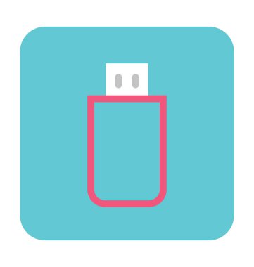 usb düz vektör simgesi