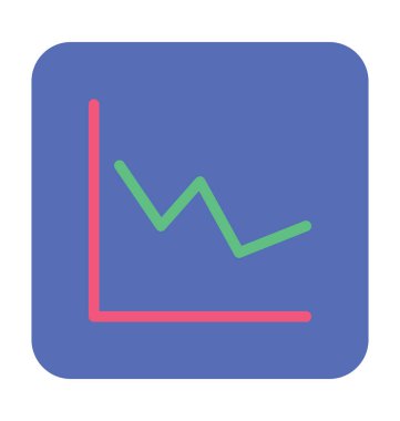 Çizgi grafik vektör simgesi