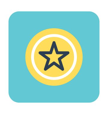 yıldız düz vektör simgesi