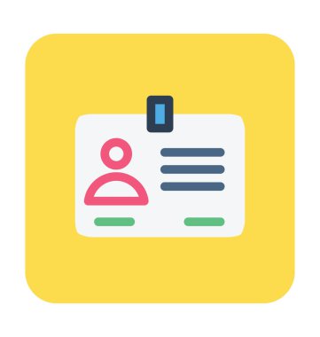 kimlik kartı vektör simgesi