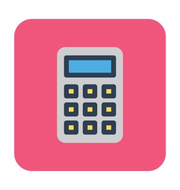 hesap makinesi düz vektör simgesi