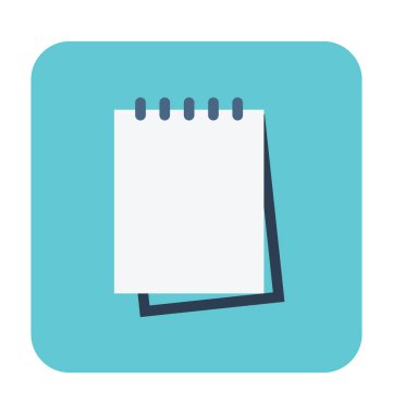 notepad düz vektör simgesi