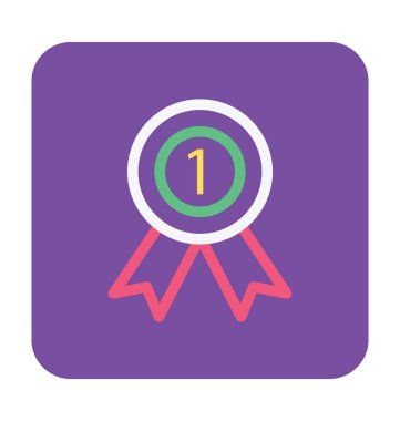 Şerit rozet vektör simgesi