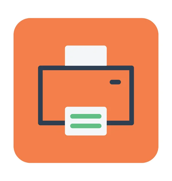 Printer Flat Vector Icon — Stock Vector