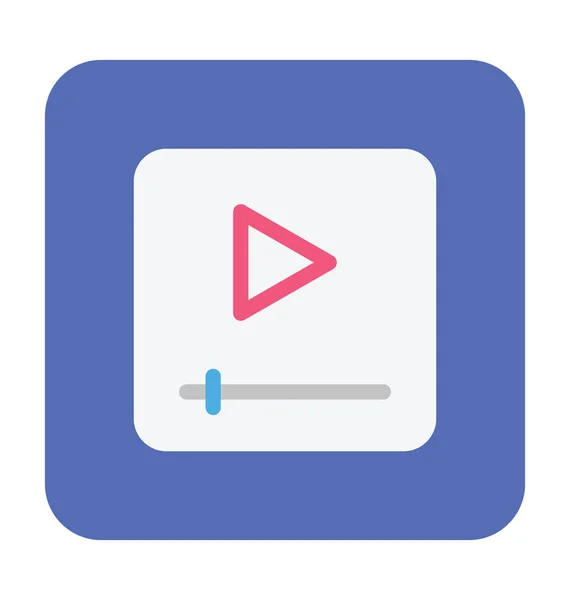 Reproductor Multimedia Icono Vector — Vector de stock