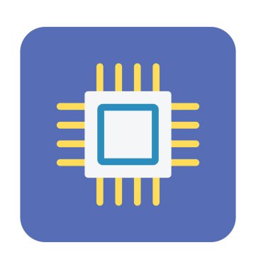 İşlemci çip vektör simgesi