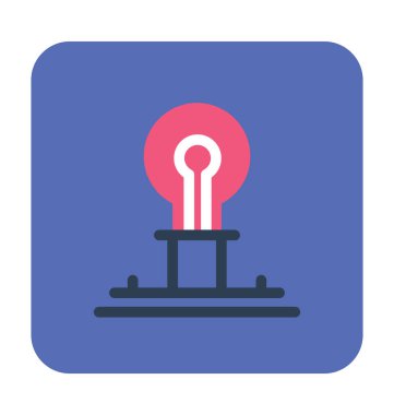 Ampul Düz Vektör Simgesi