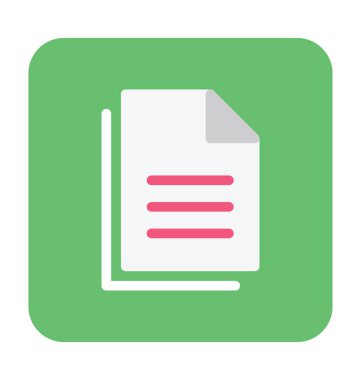 belge düz vektör simgesi