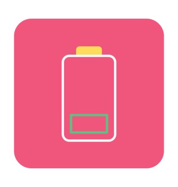 Düşük pil vektör simgesi