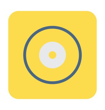 CD düz vektör simgesi