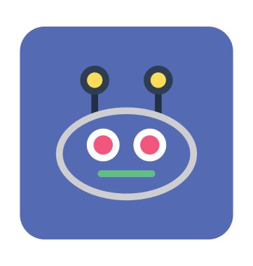 Robot yüz vektör simgesi