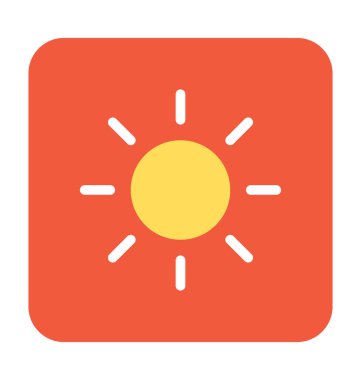 Parlaklık düz vektör simgesi