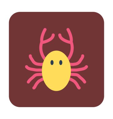 Istakoz düz vektör simgesi