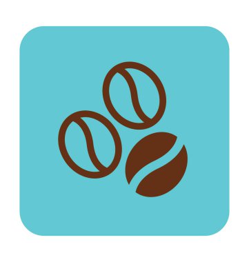 kahve çekirdeği vektör simgesi