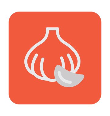 Sarımsak düz vektör simgesi