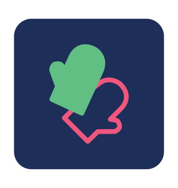 Mitten düz vektör simgesi