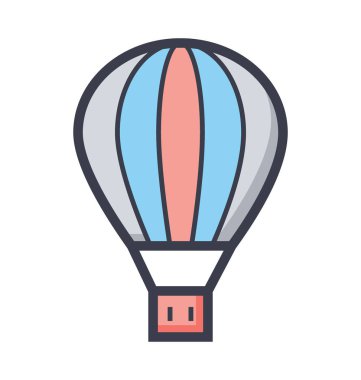 Sıcak hava balonu illüstrasyon renkli
