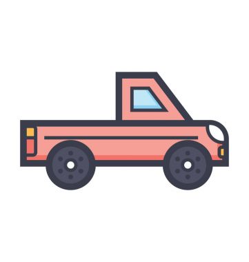 Kamyonu almak illüstrasyon renkli