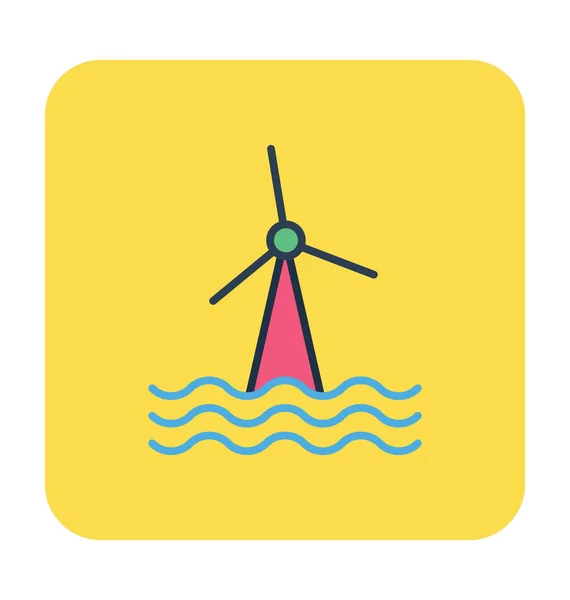 Wind Mills Vector Icon — Stock Vector