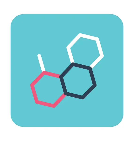 Ícone Vetor Plano Molecular —  Vetores de Stock