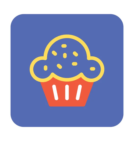 Muffin Επίπεδη Εικόνα Διάνυσμα — Διανυσματικό Αρχείο