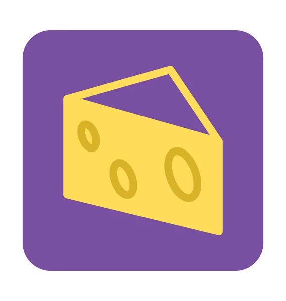 Sýr Ploché Vektorové Ikony — Stockový vektor