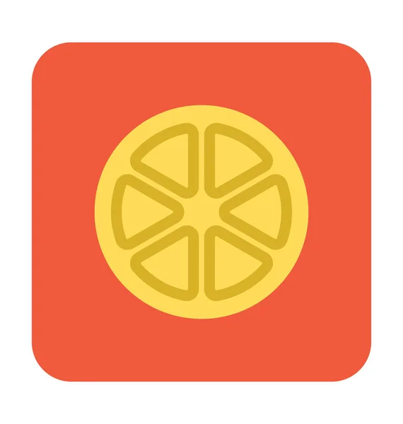Ikona Vektoru Řezu Citronu — Stockový vektor